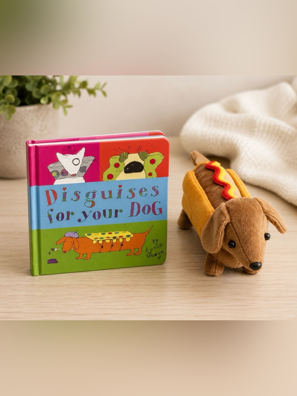 Dachshund Disguises For Your Dog Book and
Little Hot Dog Weiner Stuffie